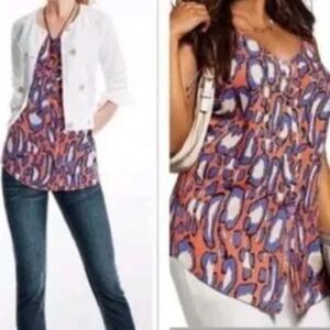 CAbi Isla Cami Animal Print Tank Top Sleeveless Blouse 5040 Women's Medium